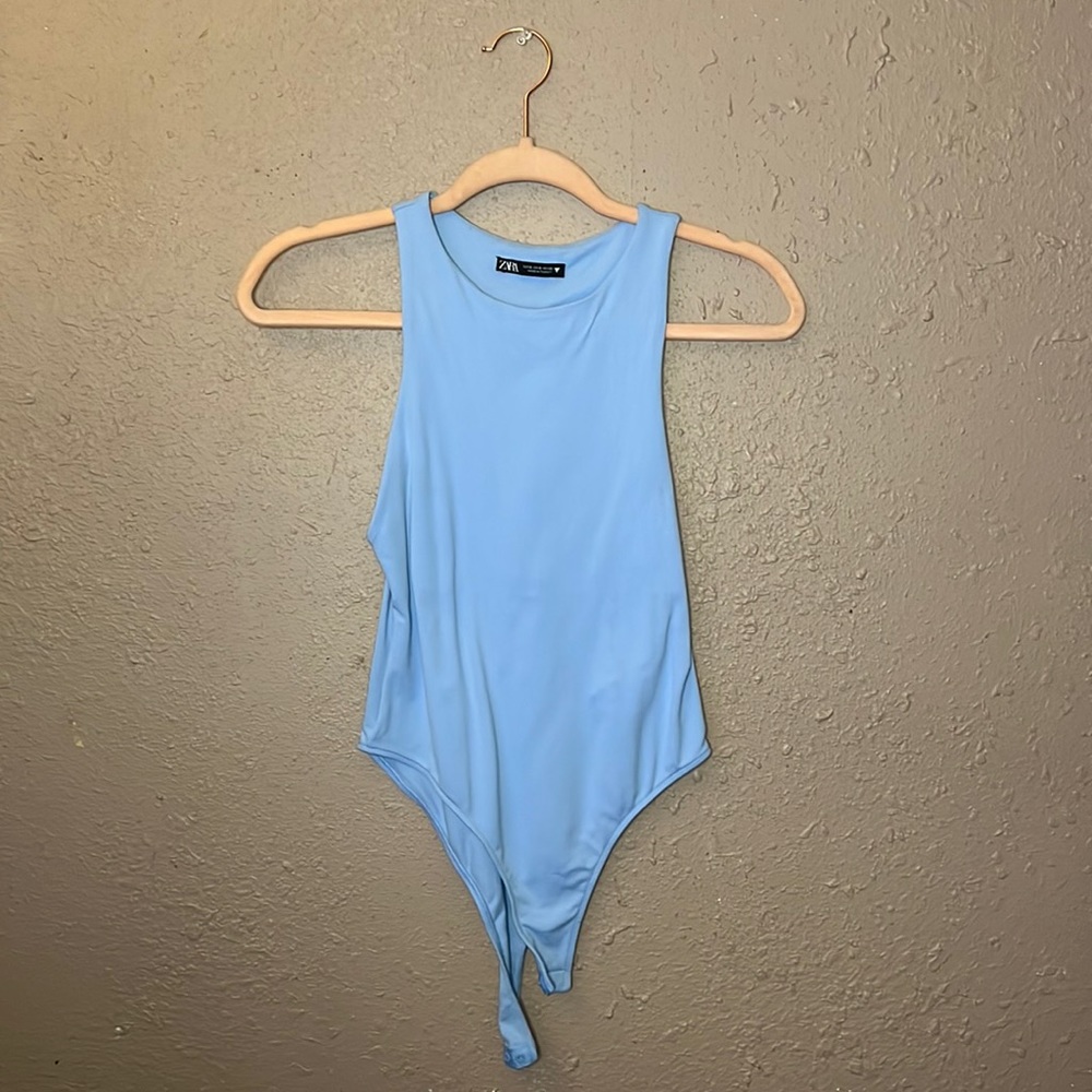 Baby blue Zara bodysuit size small